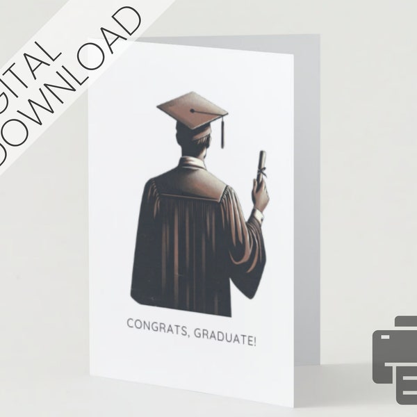 Congrats, Graduate! - Simple Graduation Greeting Card - For Him