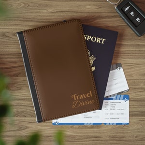 Travel Divine Passport Cover - Brown