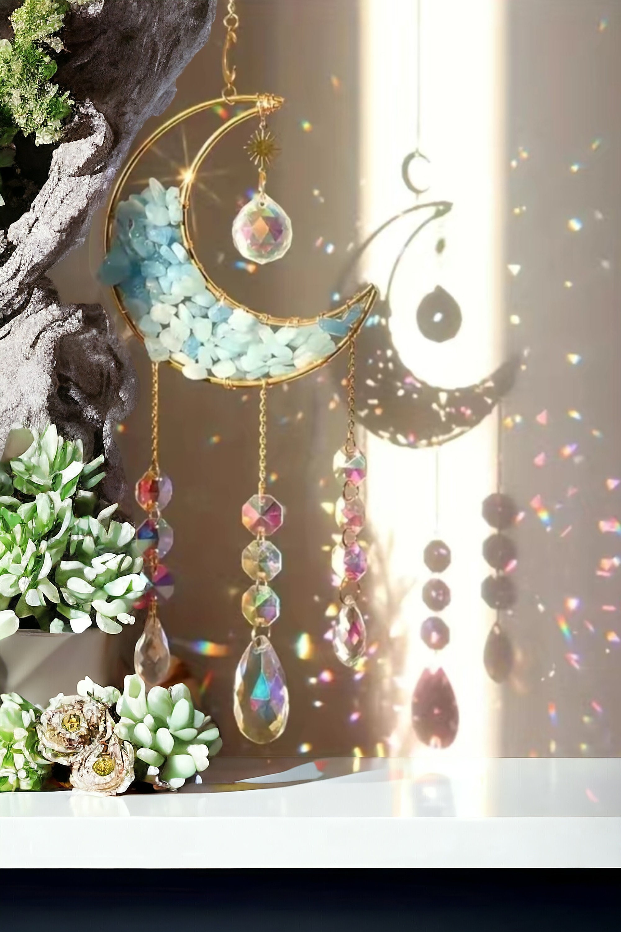 Suncatcher, Crystal Suncatcher, Garden Suncatcher, Healing Suncatcher