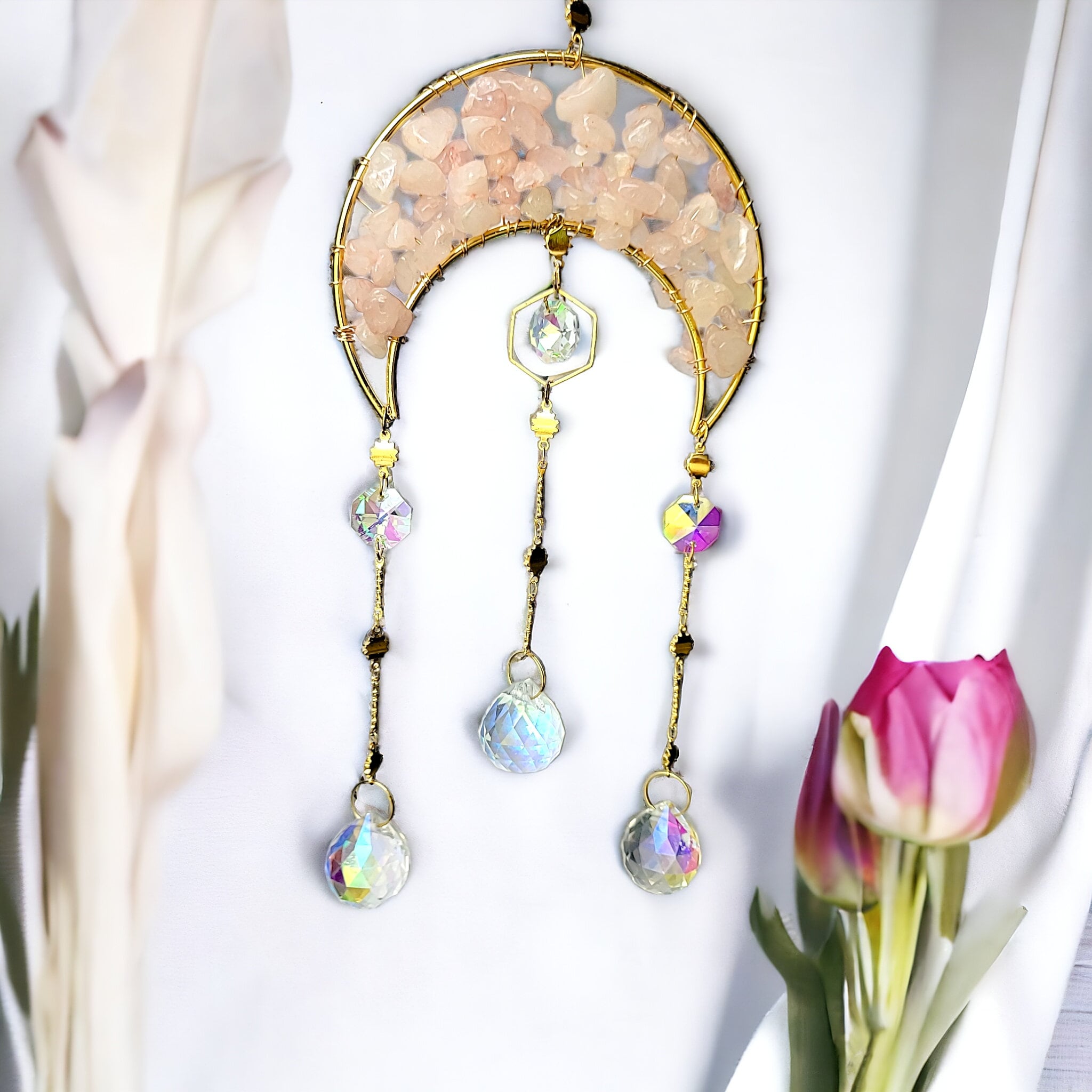 Sun Catcher, Moon Suncatcher, Window Suncatcher, Crystal Suncatcher