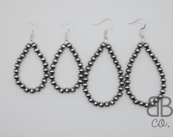 5mm Sterling Silver Desert Pearl Teardrop Earrings