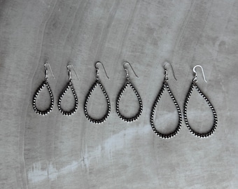 3 mm sterlingzilveren woestijnpareldruppeloorbellen