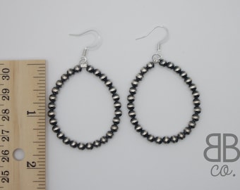 4 mm sterlingzilveren ovale woestijnpareloorbellen