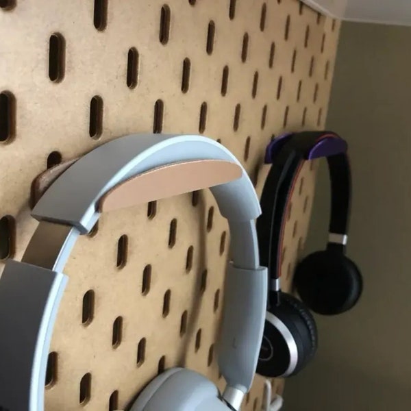 STL File: Headphones hanger for your IKEA Skadis pegboard
