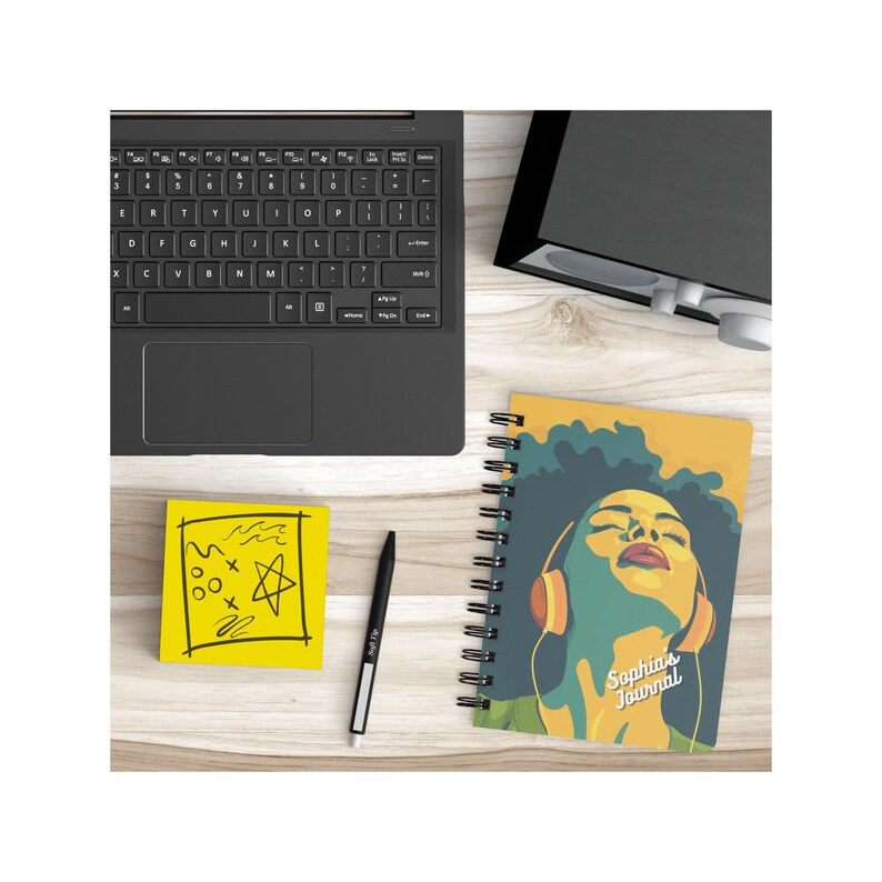 80s Pop Art Journal, Personalized Unique Journal, Music Journal, Spiral ...