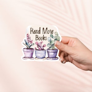 Leer más libros pegatina, linda pegatina de vinilo de libro, merchandising de libro, regalo de amante de libros, pegatinas Kindle de lector electrónico, amante de la lectura, lector de obscenidades
