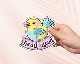 Lese laut Aufkleber, süßer Bücherwurm Aufkleber, Kindle Aufkleber, Bücherwurm Merch, Buch-Liebhaber-Geschenk, e-reader Geschenk, emotionaler Unterstützung Aufkleber