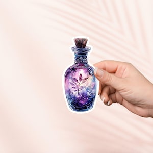 Zauberhafte Flasche Aufkleber, Netter Cottagecore Aufkleber, Bookish Merch, Buch-Liebhaber Geschenk,e-reader Kindle Aufkleber, Leseliebhaber,Fantasy Leser Geschenk