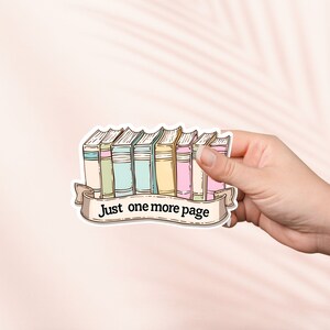 Nur noch eine Seite Aufkleber, süßer Bücherwurm Vinyl Sticker, Bücherwurm, Bücherwurm, Bücherwurm, Kindle Sticker, Bücherwurm, Bücherwurm