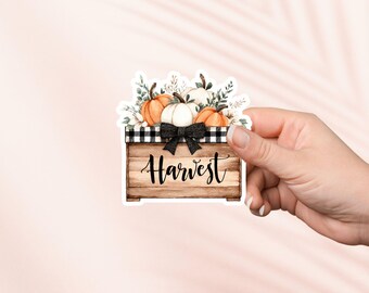 Harvest Pumpkin Box Sticker, Cute Cottagecore Sticker, Kindle Stickers, Bookish Merch, Book Lover Gift, e-reader Gift, Reading Lover