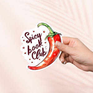 Pegatina del club de lectura picante, linda pegatina de vinilo bookish, merchandising bookish, regalo para amantes de los libros, pegatinas Kindle para lectores electrónicos, amantes de la lectura, lectores Smut