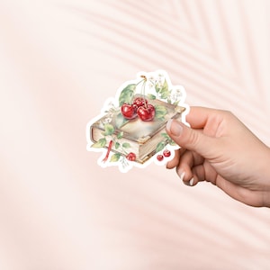 Sticker zomerkersen en boeken, schattige leesgrage vinylsticker, leesgrage merchandise, cadeau boekenliefhebber, e-reader Kindle-stickers, leesliefhebber, smut Reader