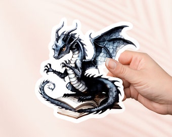 Book Dragon Fantasy Reader Sticker, Fourth Wing, Bookish Merch, Book Lover Gift, e-reader Kindle Stickers, Reading Lover,Smut Reader Booktok