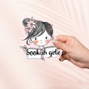 Bookish girlie Sticker, Cartoon Girl Bookish Sticker, Kindle Stickers, Bookish Merch,Book Lover Gift,e-reader Gift,Reading Lover,Smut Reader