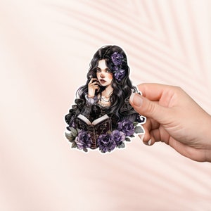 Dark Academia Mädchen Lese Aufkleber, Gothic Bookish, Bookish Merch, Buch-Liebhaber Geschenk, e-reader Kindle Aufkleber, Cottagecore