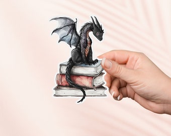 Buch Drache Fantasy Reader Aufkleber, vierter Flügel, Bookish Merch, Buch-Liebhaber Geschenk, e-reader Kindle Aufkleber, Leseliebhaber,Smut Reader Booktok