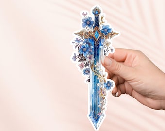 Flower Fantasy Sword sticker, Kindle-sticker, leesgrage merchandise, cadeau boekenliefhebber, e-reader tabletstickers, leesliefhebber, smut reader Booktok