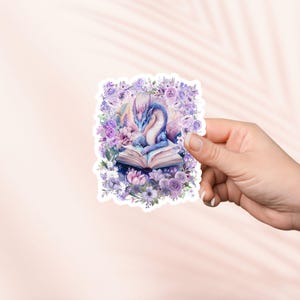 Lila Drache, Kindle Aufkleber, Fantasy Bookish Merch, Geschenk für Buchliebhaber, E-Reader Geschenk, Leseliebhaber, Fantasy Reader, Booktok