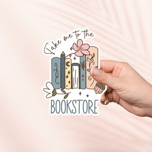 Breng me naar de boekwinkel Sticker, Cute Bookish Vinyl Sticker, Bookish Merch, Book Lover Gift, e-reader Kindle Stickers, Reading Lover, Smut Reader