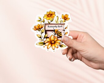 Buzzworthy reads Sticker,Cute Bookish Vinyl Sticker,Bookish Merch,Book Lover Gift,e-reader Kindle Stickers,Reading Lover,Smut Reader