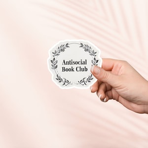 Anti Social Book Club Aufkleber, Kindle Aufkleber, Bookish Merch, E-Reader Geschenk für Buchliebhaber, Leseratte, Booktok, Bookstagram