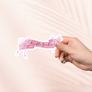 Pegatina Kindle Girlie, Coqueta de lazo rosa, pegatina linda, merchandising librero, regalo para amantes de los libros, pegatinas Kindle para lectores electrónicos, amante de la lectura, lector de obscenidades