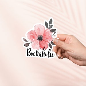 Sticker accro aux livres, Sticker livres livresques fleurs mignonnes, Stickers Kindle, Merch livresque, Cadeau pour amoureux des livres, Cadeau liseuse, Amateur de lecture, Smut Reader