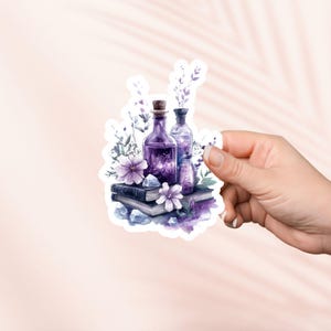 Zaubertrank Flasche und Bücher Aufkleber, niedlicher Leseratte Aufkleber, Bücherwurm Merch, Buch-Liebhaber Geschenk, e-reader Kindle Aufkleber, Leseliebhaber, Cottagecore