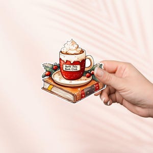 Sticker club de lecture du pôle Nord, Sticker Cottagecore mignon, Stickers Kindle, produit livresque, cadeau pour amoureux des livres, cadeau liseuse, amateur de lecture