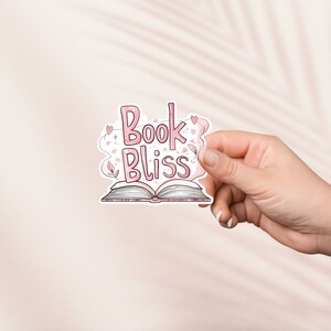 Etiqueta engomada de Book Bliss, linda pegatina de vinilo Bookish, Bookish Merch, regalo para amantes de los libros, pegatinas Kindle para lectores electrónicos, amantes de la lectura, lectores Smut