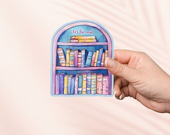To Be Read Sticker, Cute Bookish Vinyl Sticker, Bookish Merch, Book Lover Gift, e-reader Kindle Stickers, Reading Lover, Book Shelf, Smut
