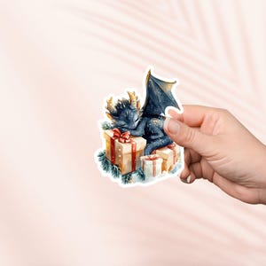 Sticker dragon et cadeau de Noël, cadeau de vacances pour les amoureux des livres, Stickers Kindle de liseuse, amateur de lecture de fantasy livresque, Booktok, Bookstagram