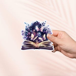 Schmetterling und Buch Aufkleber,niedlicher Cottagecore Aufkleber,Kindle Aufkleber,Bookish Merch,Buch-Liebhaber-Geschenk,e-Reader Geschenk,Leseliebhaber
