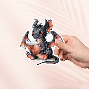 Buch Drache Fantasy Reader Aufkleber, vierter Flügel, Bookish Merch, Buch-Liebhaber Geschenk, e-reader Kindle Aufkleber, Leseliebhaber,Smut Reader Booktok