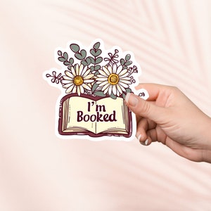 Estoy reservado pegatina, linda pegatina Daisy Bookish, pegatinas Kindle, Bookish Merch, regalo amante de los libros, regalo de lector electrónico, amante de la lectura, lector Smut