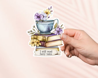 Ich lese immer noch Märchen Aufkleber, süßer Leseratten Aufkleber, Bücherwurm Merch, Geschenk für Buch-Liebhaber, e-reader Kindle Aufkleber, Leseliebhaber, Smut Reader