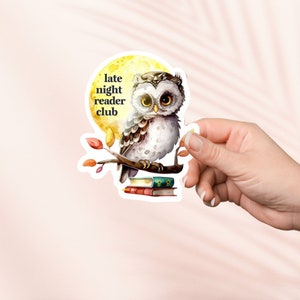 Late Night Reader Club Aufkleber, Bücherwurm Aufkleber, Kindle Aufkleber, Bücherwurm Merch, Geschenk für Buchliebhaber, Geschenk für Leseratten, Leseliebhaber, Schmutzleser