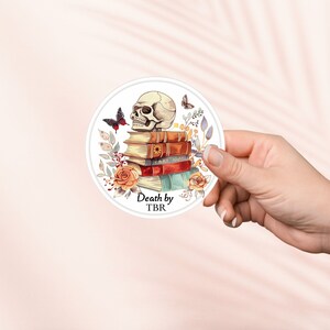 Death by TBR Sticker, Bookish Sticker, Booktok, Bookstagram, Bookish Merch,E-Reader Kindle Sticker,Leseliebhaber
