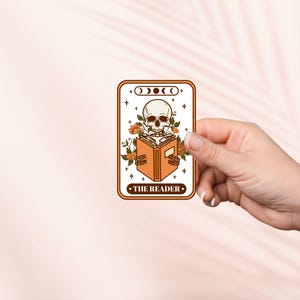 Der Leser Tarot Karten Aufkleber, Halloween Aufkleber, Booktok, Bookstagram, Buch-Liebhaber-Geschenk, e-reader Kindle Aufkleber, Smut Leseliebhaber