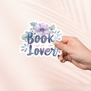 Pegatina amante de los libros, linda pegatina floral bookish, pegatinas Kindle, Bookish Merch, regalo amante de los libros, regalo de lector electrónico, amante de la lectura, lector de obscenidades
