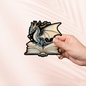 In My Dragon Era Sticker, Fantasy Reader Sticker, Bookish Merch, Geschenk für Buch-Liebhaber, e-reader Kindle Sticker, Leseliebhaber, Smut Reader Booktok