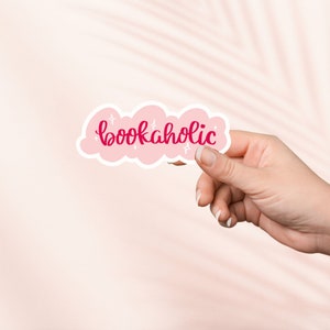 Bookaholic Aufkleber, niedlicher rosa Bücherliebe Aufkleber, Kindle Aufkleber, Bookish Merch, Buch-Liebhaber-Geschenk, e-Reader Geschenk, Leseliebhaber, Smut Reader