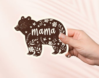 Mama Bear Sticker, Cute Bookish Sticker, Kindle Stickers, Moederdag Cadeau, Bookish Merch, Book Lover Gift, e-reader Cadeau, Emotionele ondersteuning