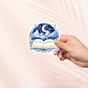 Just a girl in her fantasy Sticker, Kindle Sticker, Bookish Merch, Buch-Liebhaber-Geschenk, e-reader Tablet Sticker, Leseliebhaber, Booktok