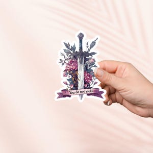 Blumen Schwert Aufkleber, Kindle Sticker, Bookish Merch, Buch-Liebhaber-Geschenk, e-reader Tablet Aufkleber, Leseliebhaber, Booktok