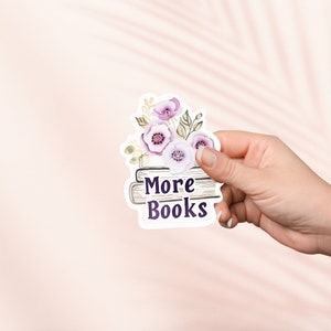 Meer boeken sticker, schattige leesachtige vinyl sticker, leesachtige Merch, boek minnaar cadeau, e-reader Kindle stickers, leesliefhebber, Smut Reader