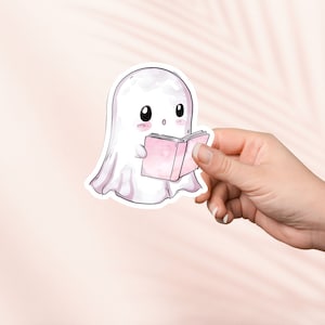 Sticker livre de lecture fantôme, Sticker livres livresques mignons, Stickers Kindle, Merch livresque, Cadeau pour amoureux des livres, Cadeau liseuse, Amateur de lecture, Smut Reader