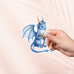 Sticker livre de lecture Dragon bleu, merch livresques fantastiques, cadeau pour les amoureux des livres, Stickers Kindle e-reader, amateur de lecture, Smut Reader Booktok