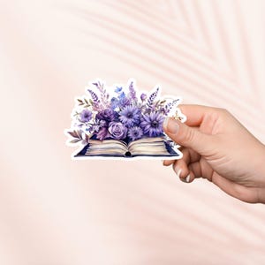 Buch und Blumen Aufkleber, Nette Bücherwurm Vinyl Aufkleber, Bücherwurm Merch, Geschenk für Buchliebhaber, e-reader Kindle Aufkleber, Leseliebhaber