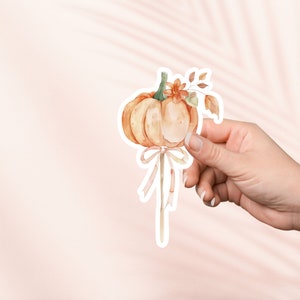 Pegatina de varita de calabaza, linda pegatina de acuarela Cottagecore, pegatinas Kindle, merchandising librero, regalo para amantes de los libros, regalo de lector electrónico, amante de la lectura